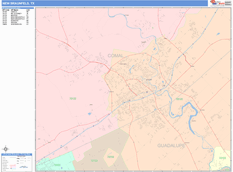 New Braunfels Digital Map Color Cast Style